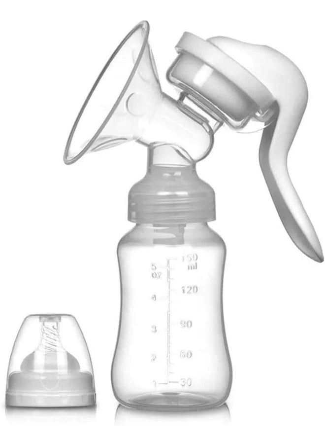 ECVV Manual Breast Pump Silicone Breastpump for Breastfeeding, Milk Pump, Small Portable Manual Breast Milk Catcher Baby Feeding Pumps & Accessories | Random color  - Image 1