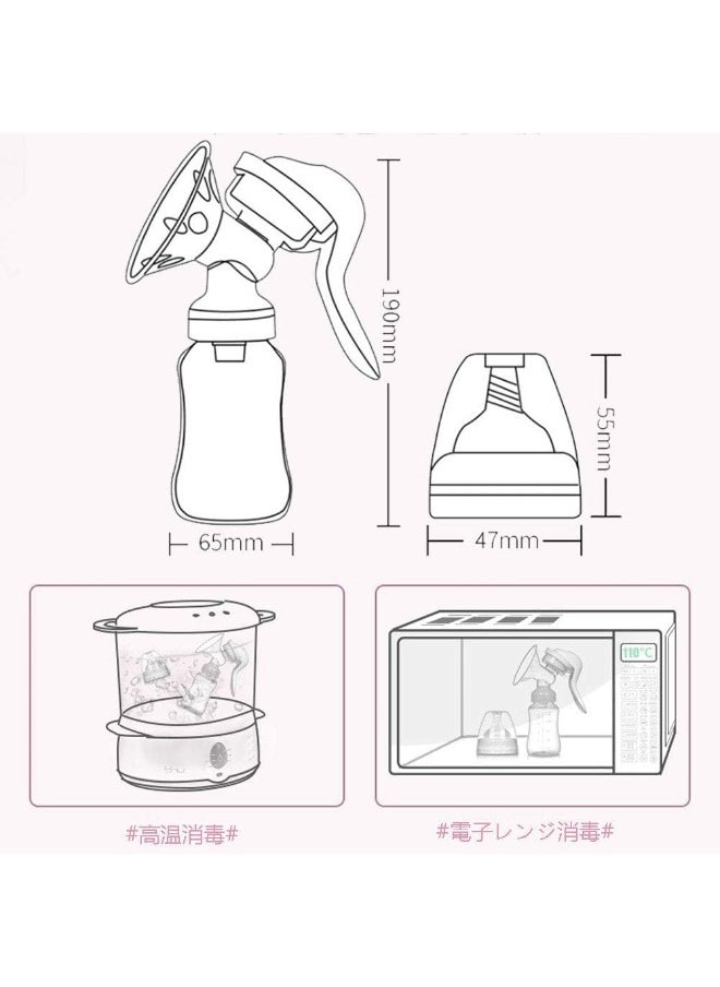 ECVV Manual Breast Pump Silicone Breastpump for Breastfeeding, Milk Pump, Small Portable Manual Breast Milk Catcher Baby Feeding Pumps & Accessories | Random color  - Image 2