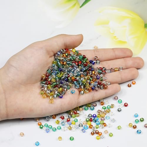Bala&Fillic Size 4mm Seed Beads About 3000pcs in Box, 6/0 Glass Silver Lined Seed Beads for Making Bracelet Necklace Earring Jewelry (About 130pcs/Color, 24 Colors) - Image 5