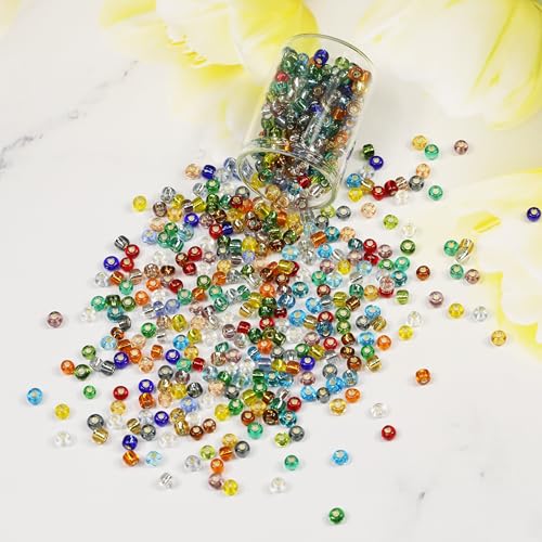 Bala&Fillic Size 4mm Seed Beads About 3000pcs in Box, 6/0 Glass Silver Lined Seed Beads for Making Bracelet Necklace Earring Jewelry (About 130pcs/Color, 24 Colors) - Image 4