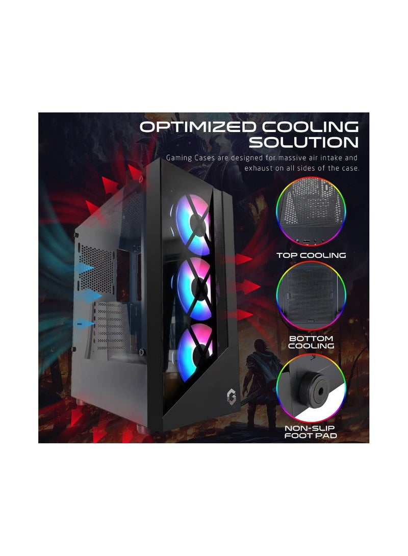 GAMEON TRIDENT II G-Series Mid Tower Gaming Case - Image 4