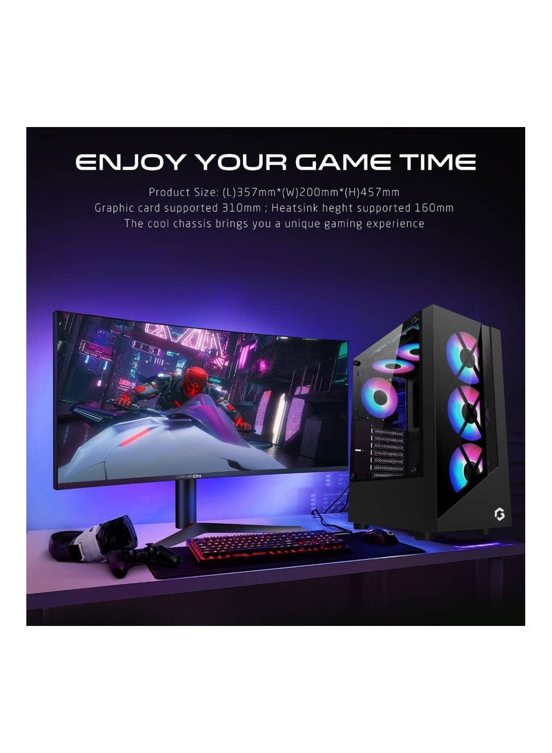 GAMEON TRIDENT II G-Series Mid Tower Gaming Case - Image 2