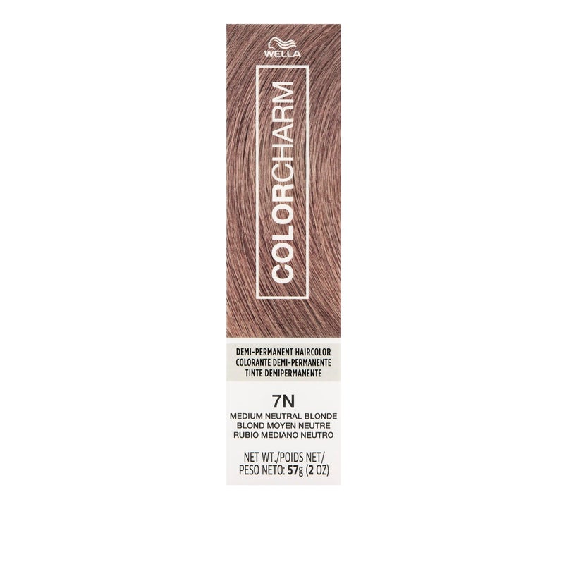 COLORCHARM Demi Permanent Hair Color 7N Medium Neutral Blonde Gloss, Refresh & Tone 2 Fl Oz - Image 2