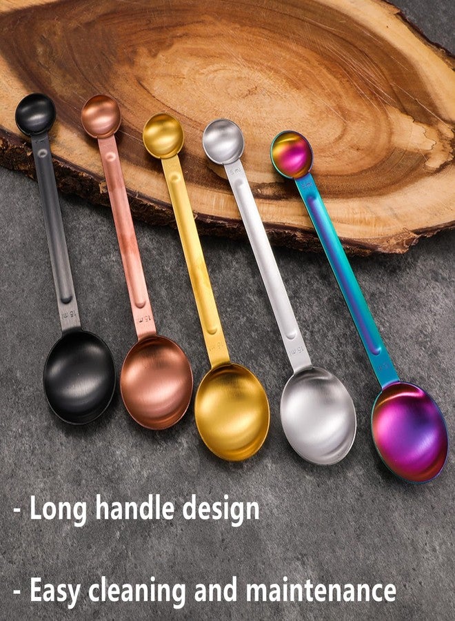 Nanchroadly Double Sided Measuring Spoon, Gold, 15ml, Stainless Steel - Image 4