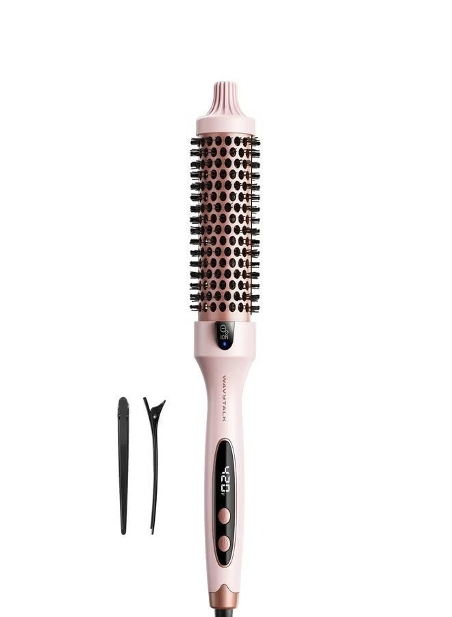 Wavytalk Thermal Brush, Blowout Boost 1.5 inch Heated Round Brush for Blowout Look, Dual Voltage, Pink, Sakura, Tourmaline Ceramic, Negative Ion Technology, 5 Temperature Settings, Less Damage - Image 5