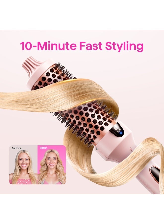 Wavytalk Thermal Brush, Blowout Boost 1.5 inch Heated Round Brush for Blowout Look, Dual Voltage, Pink, Sakura, Tourmaline Ceramic, Negative Ion Technology, 5 Temperature Settings, Less Damage - Image 2