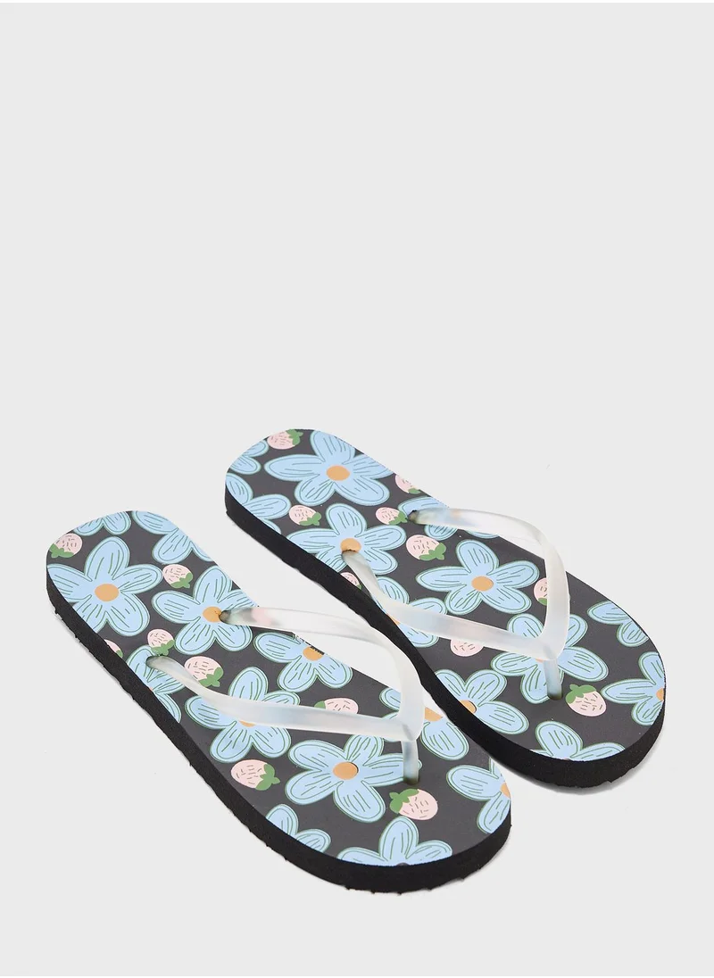 Ginger Floral Print Flip Flop