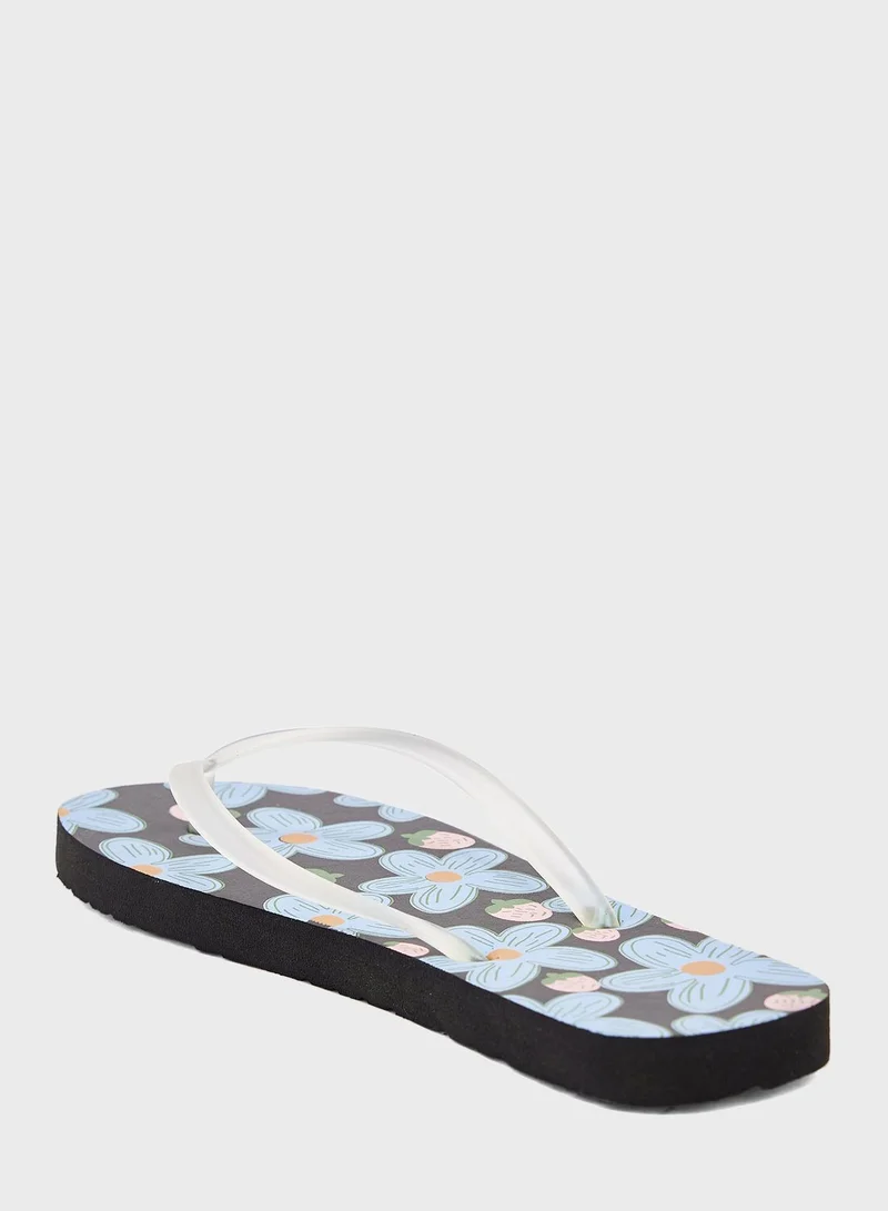 Ginger Floral Print Flip Flop