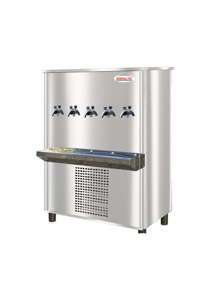 Generaltec Stainless Steel Water Cooler, 5 Taps, 105-Gallon Capacity GC105C5 Chrome
