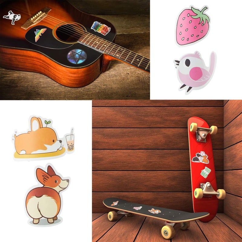 comfrt 445 Pieces Mixed Vinyl Stickers for Water Bottles Waterproof Laptop Stickers Cute Aesthetic Trendy Stickers Graffiti Cartoon Beach Decals for Adults Teens Travel Luggage Skateboard Guitar - Image 5