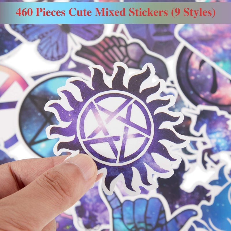 comfrt 445 Pieces Mixed Vinyl Stickers for Water Bottles Waterproof Laptop Stickers Cute Aesthetic Trendy Stickers Graffiti Cartoon Beach Decals for Adults Teens Travel Luggage Skateboard Guitar - Image 4