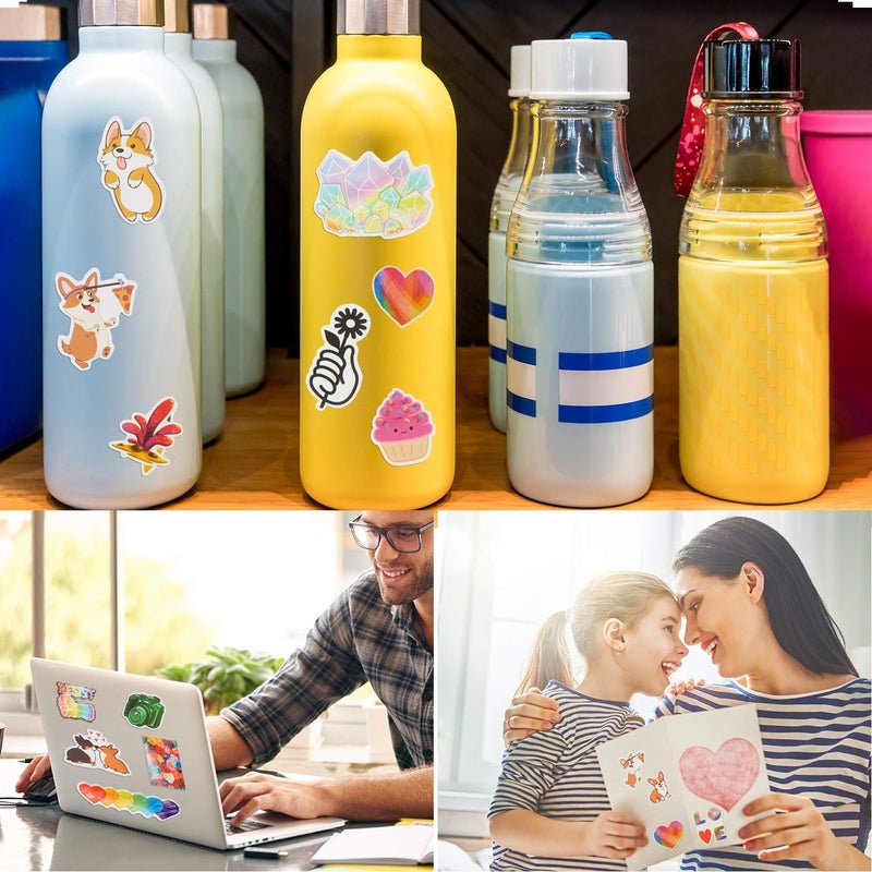 comfrt 445 Pieces Mixed Vinyl Stickers for Water Bottles Waterproof Laptop Stickers Cute Aesthetic Trendy Stickers Graffiti Cartoon Beach Decals for Adults Teens Travel Luggage Skateboard Guitar - Image 2