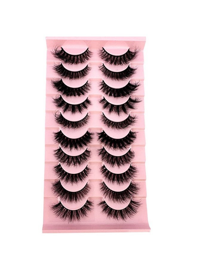 HBZGTLAD - Soft Mink Eyelashes 3D Curl Winged End Eye Elongated Fake Lashes Thick Handmade Natural False Eyelash Messy Cross Lash Wholesale (G1-002) - Image 1