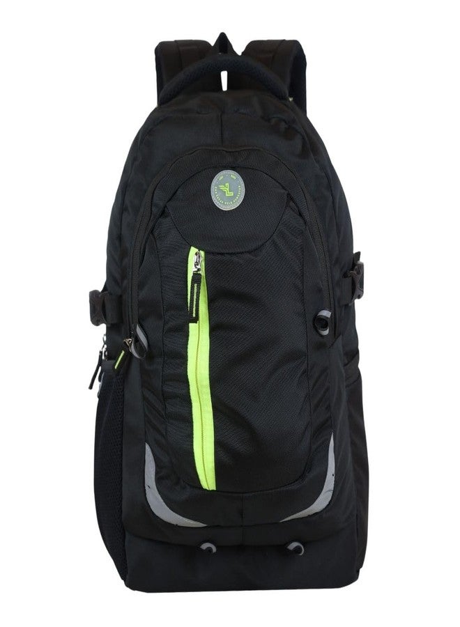 Ligo 18 Inch Flourozip Backpack Bags for Boys & Girls | Suitable for 4th to Above Standard Kids (Black) - Image 2