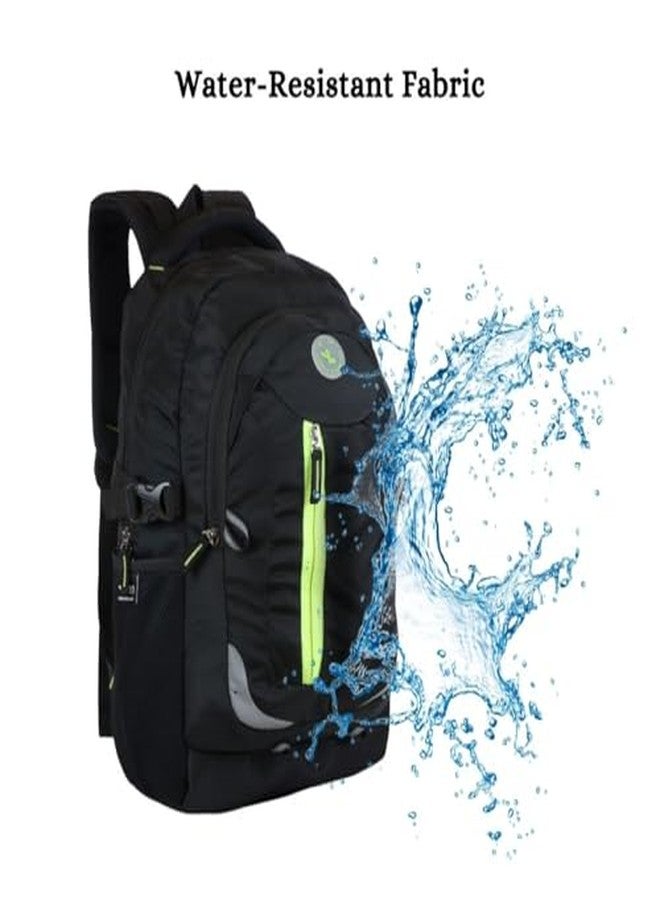 Ligo 18 Inch Flourozip Backpack Bags for Boys & Girls | Suitable for 4th to Above Standard Kids (Black) - Image 5