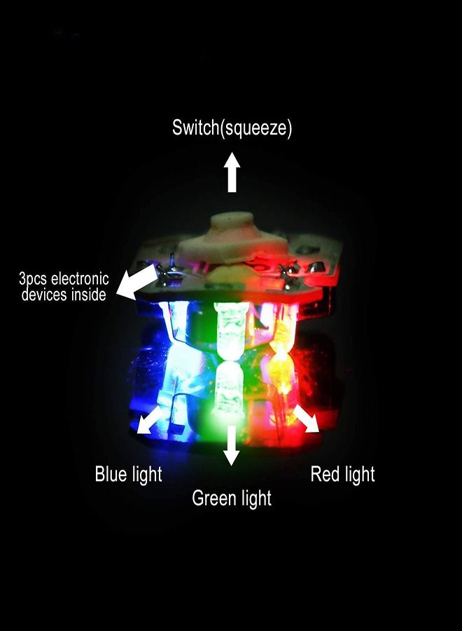 LEDIN Kids Party Favors 6 Pieces Good Bag Stuffers LED Light Up Bracelet Glow in The Dark Party Supplies Return Gifts for Kids - Image 4