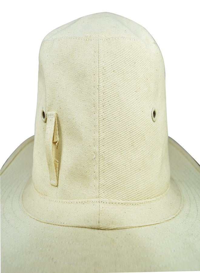 Coreteq Cotton Twill Cricket Umpire Sun Hat Metal Eyelets with Loops (X-Large, x_l) Creamy White - Image 2