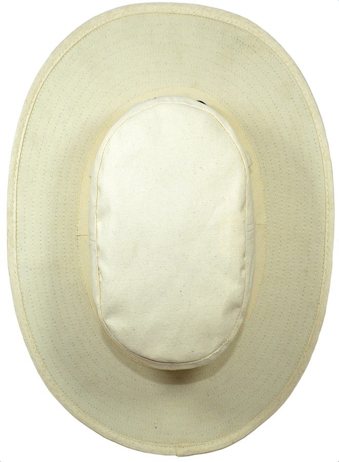 Coreteq Cotton Twill Cricket Umpire Sun Hat Metal Eyelets with Loops (X-Large, x_l) Creamy White - Image 5