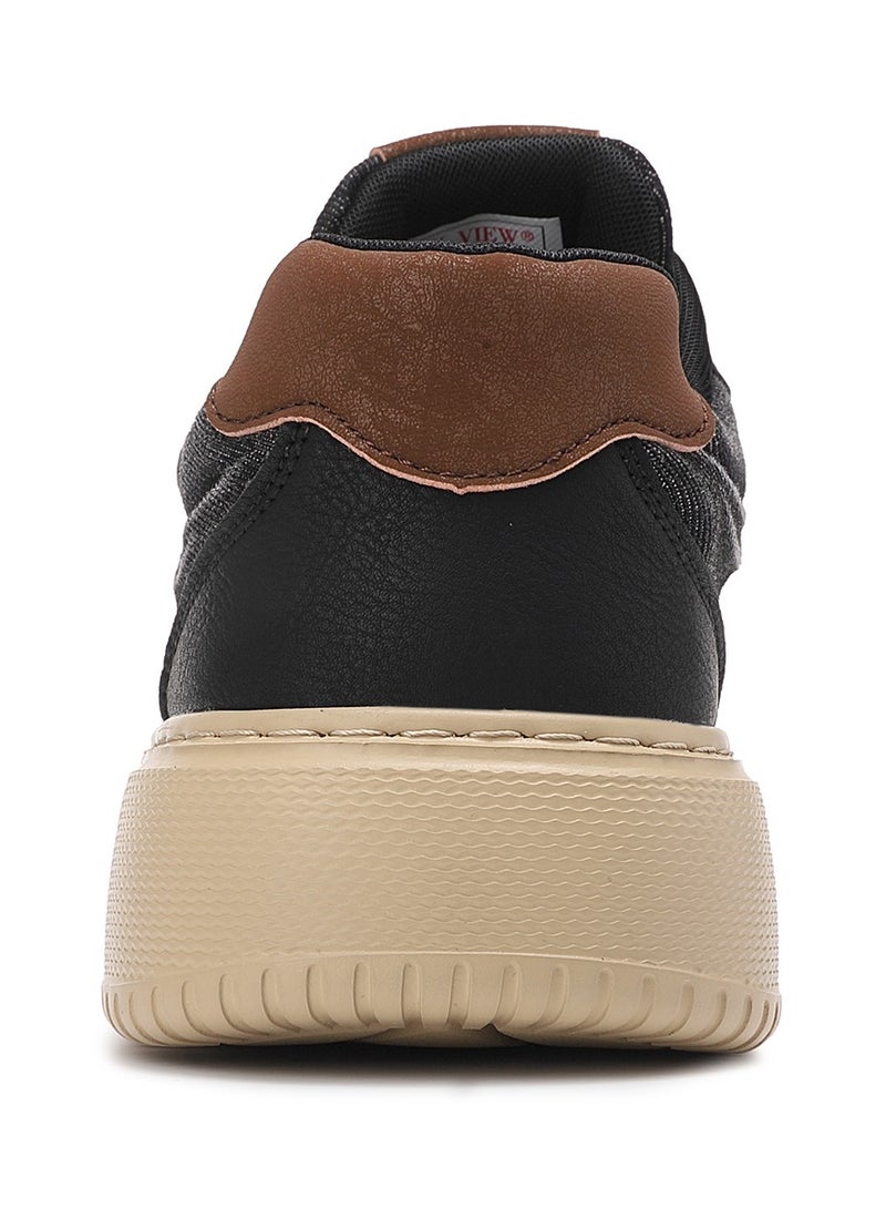 سكاي فيو أحذية SKY VIEW الرجالية العصرية من قماش الدنيم، أحذية كاجوال للرجال، أحذية رياضية خفيفة الوزن منخفضة الارتفاع، أحذية مشي خفيفة الوزن، مضادة للانزلاق - Image 4