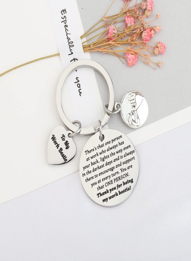 ميوسبارك سلسلة مفاتيح MYOSPARK هدية لزميلة العمل، هدية شكر لزميلة العمل، هدية لأفضل صديقة، مجوهرات لزميلة العمل (Work Bestie KC) - Image 3