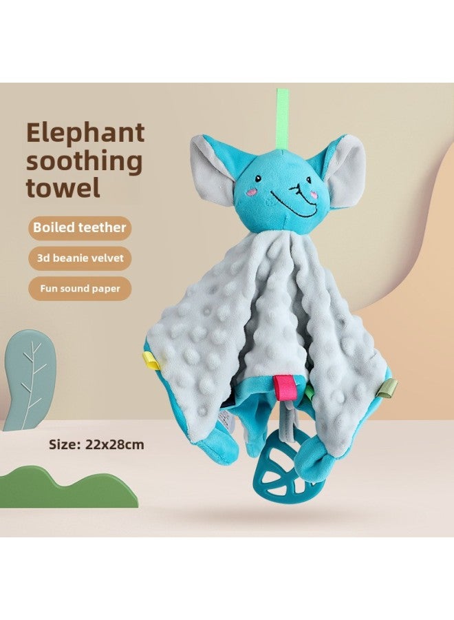Soothing Towel Hand Gift Towel Cartoon Doll Cute Hand-wiping Baby Children Sleeping Artifact Soothing Doll Wholesale-Color:Elephant Soothing Towel [bag]] - Image 1