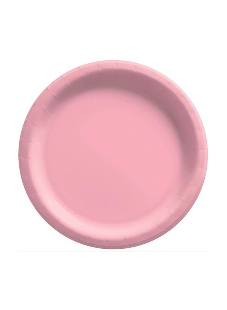 Amscan International 22.8 cm Pink Paper Plates, Pack Of 20