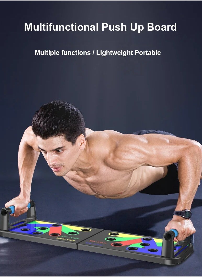 Shopit Push Up Board for Men & Women, Multi-Function Foldable Press Board, Muscle max Push Up Handles, Fitness Strength & Exercise Training Equipment for Home Workout | Portable Gym For Chest, Abdominal  - Image 2
