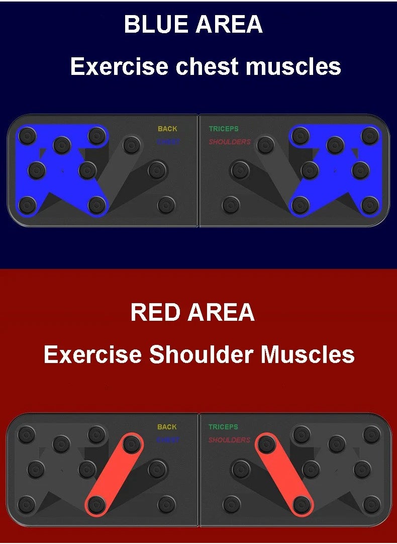 Shopit Push Up Board for Men & Women, Multi-Function Foldable Press Board, Muscle max Push Up Handles, Fitness Strength & Exercise Training Equipment for Home Workout | Portable Gym For Chest, Abdominal  - Image 4