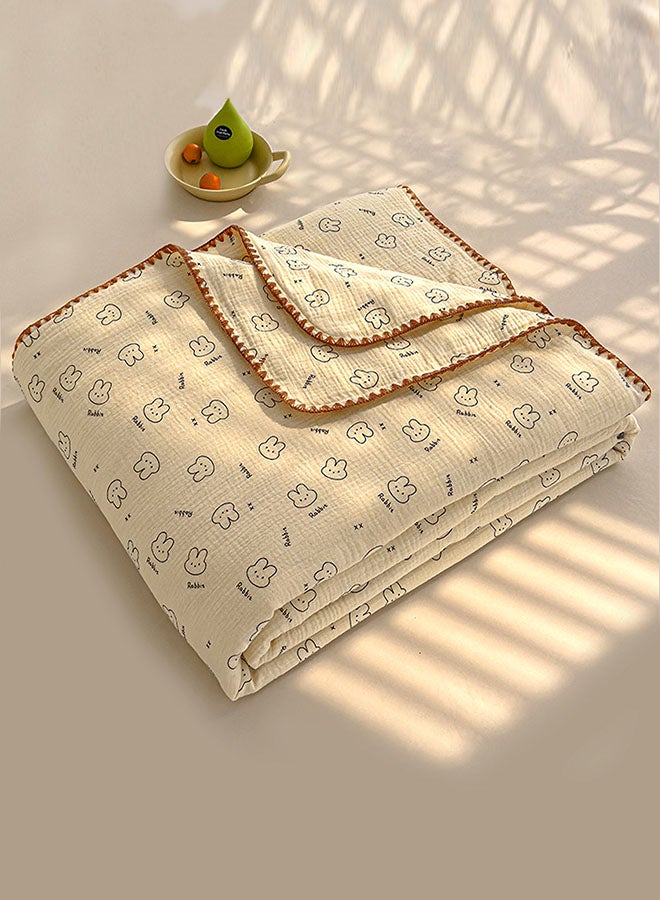 LITTLE SURPRISE BOX Little Surprise Box,  Rabbit Face, 2pcs Super Soft Breathable pure Muslin cotton Blanket and pillow set for Newborn & Infants - Image 2