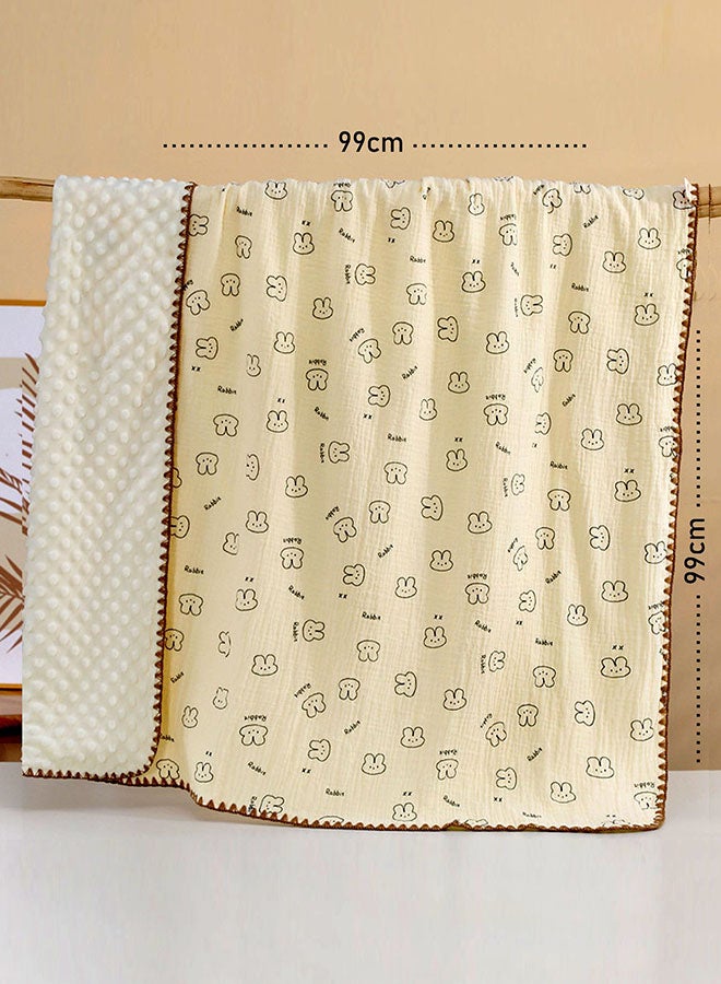 LITTLE SURPRISE BOX Little Surprise Box,  Rabbit Face, 2pcs Super Soft Breathable pure Muslin cotton Blanket and pillow set for Newborn & Infants - Image 4