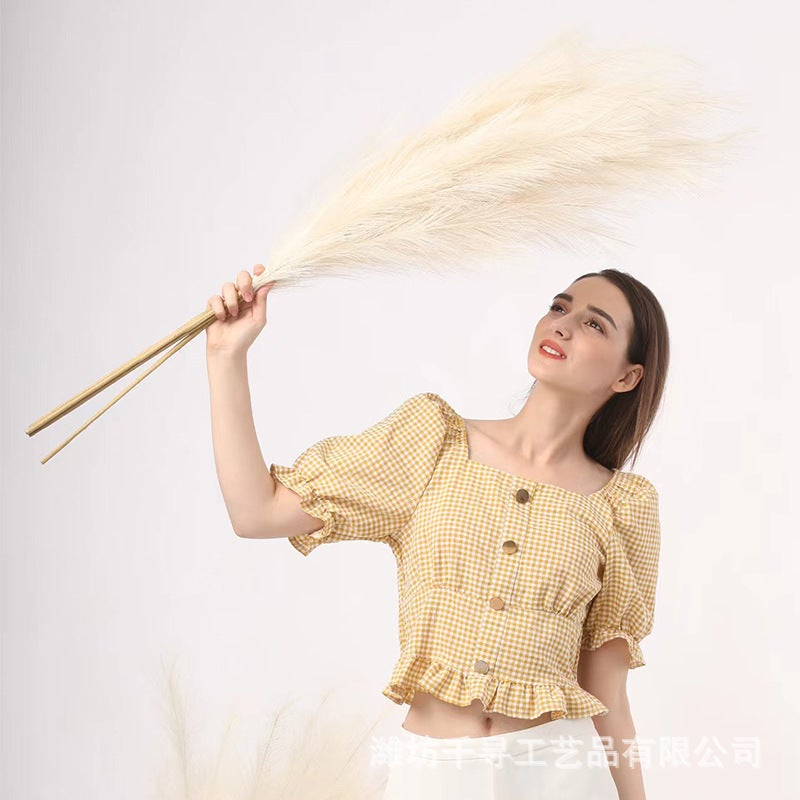 Single Flower Arrangement Reed Simulation Reed Big Pampas Wedding Decoration Fake Flower Artificial Pampas Grass - Image 3