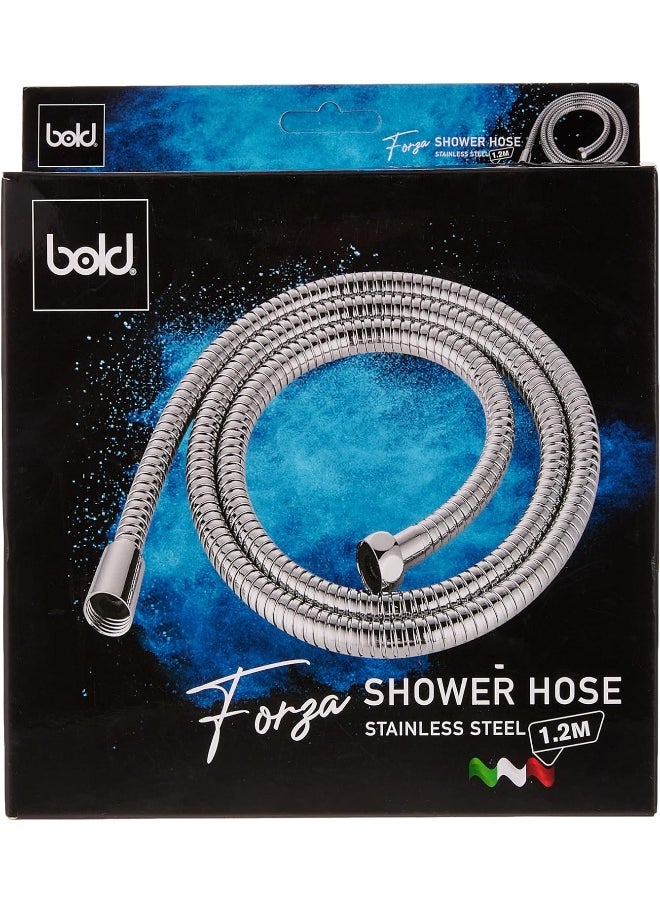 Bold Bold PVC Flexible Shattaf Shower Hose, Silver, 1.2 Meter Length  - Image 2