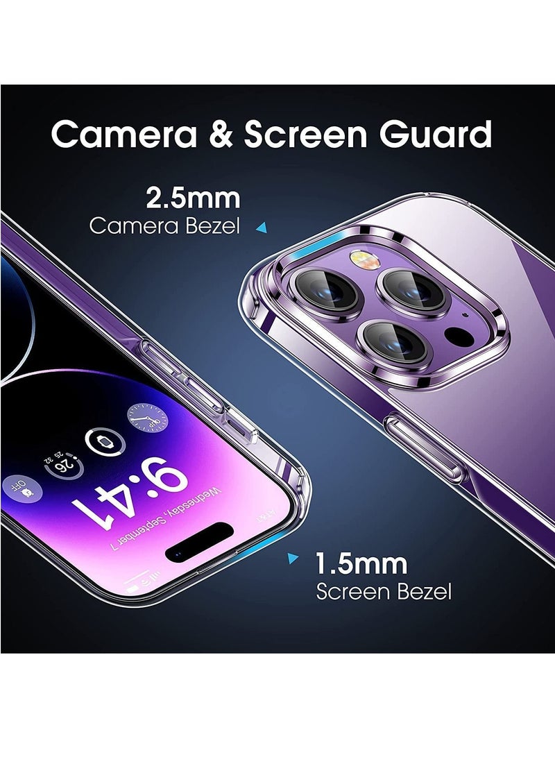 ELTRAZONE Clear Transparent iPhone 14 Pro (2022) Anti-Yellowing Military,Ultra-Thin,Shock Absorption Anti-Scratch Back Cover - Image 3