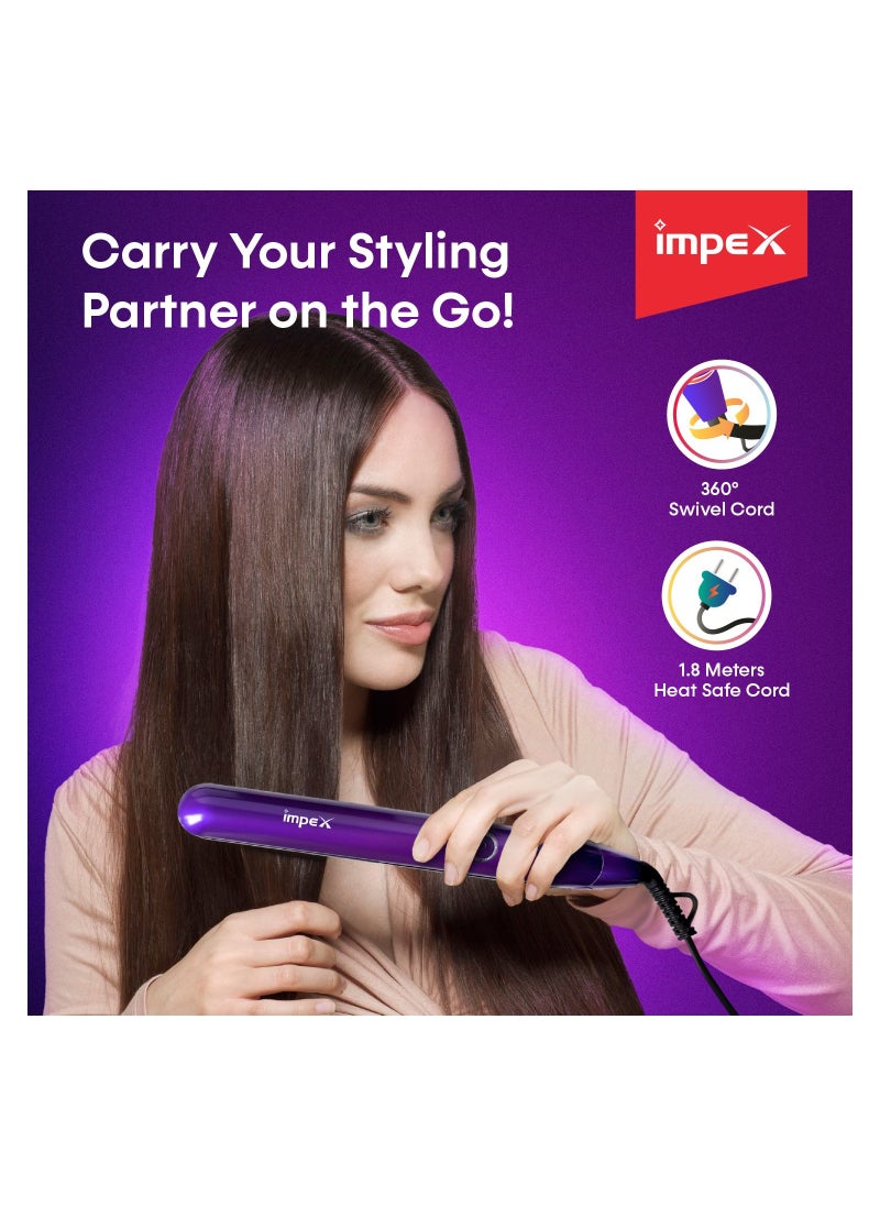 Impex - Impex HS 302 Hair Straightener with 360 Degree Swivel Cord and Lock Function - Image 1