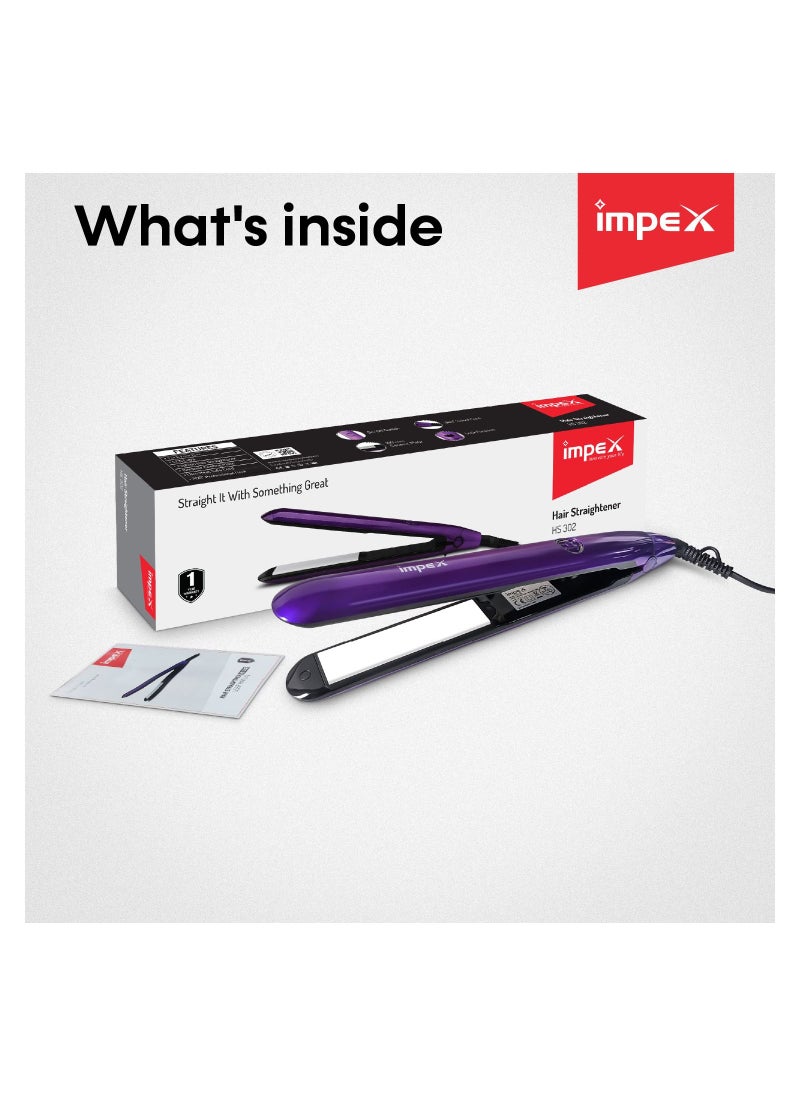 Impex - Impex HS 302 Hair Straightener with 360 Degree Swivel Cord and Lock Function - Image 1
