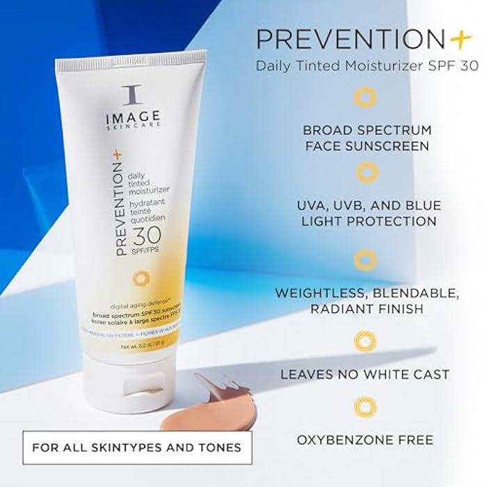 IMAGE Skincare, PREVENTION+ Daily Tinted Moisturizer SPF 30 Sunscreen, No White Cast, 3.2oz - Image 2