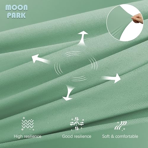 MOON PARK Pregnancy Pillows for Sleeping - U Shaped Full Body Maternity Pillow with Removable Cover - Support for Back, Legs, Belly, HIPS - 57 Inch - Green - Cooling Cover - Image 5
