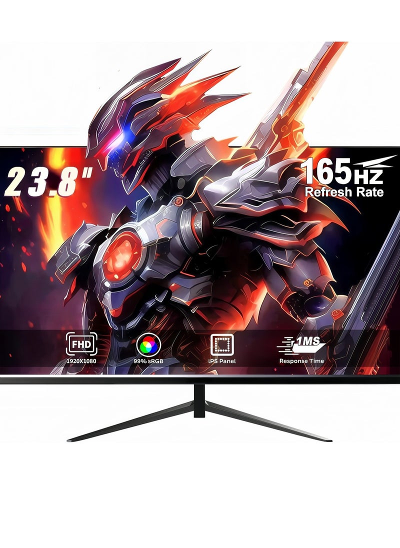 FlashHawk ​​23.8 Inch FHD Gaming Monitor | 165Hz Refresh Rate | 1ms Response | IPS Panel | 99% sRGB | Anti-Blue Light | HDMI/DP/USB | VESA Mount​  - Image 1