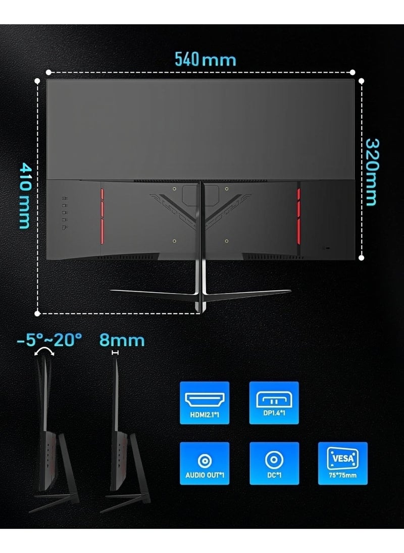 ​​23.8 Inch FHD Gaming Monitor | 165Hz Refresh Rate | 1ms Response | IPS Panel | 99% sRGB | Anti-Blue Light | HDMI/DP/USB | VESA Mount​