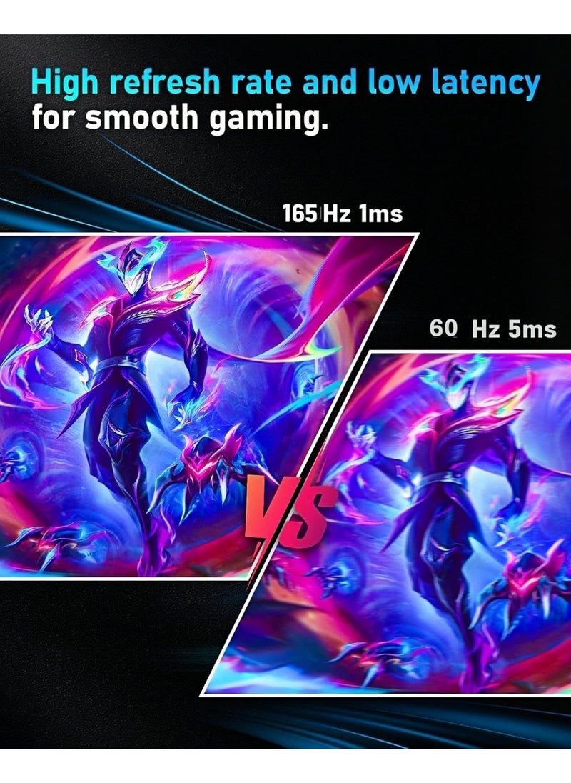 FlashHawk ​​23.8 Inch FHD Gaming Monitor | 165Hz Refresh Rate | 1ms Response | IPS Panel | 99% sRGB | Anti-Blue Light | HDMI/DP/USB | VESA Mount​  - Image 5