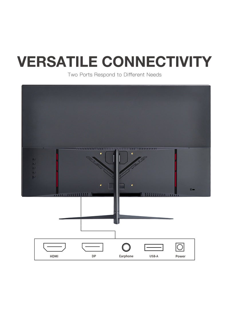 FlashHawk - 23.8" FHD Gaming Monitor 165Hz with LED Backlit,1920*1080 IPS Screen,1ms, 99%sRGB,DP HDMI USB AUDIO Port,75*75mm VESA Compatible - Image 1