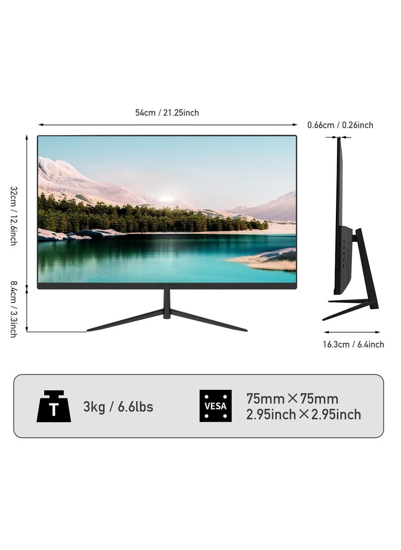 FlashHawk - 23.8" FHD Gaming Monitor 165Hz with LED Backlit,1920*1080 IPS Screen,1ms, 99%sRGB,DP HDMI USB AUDIO Port,75*75mm VESA Compatible - Image 1