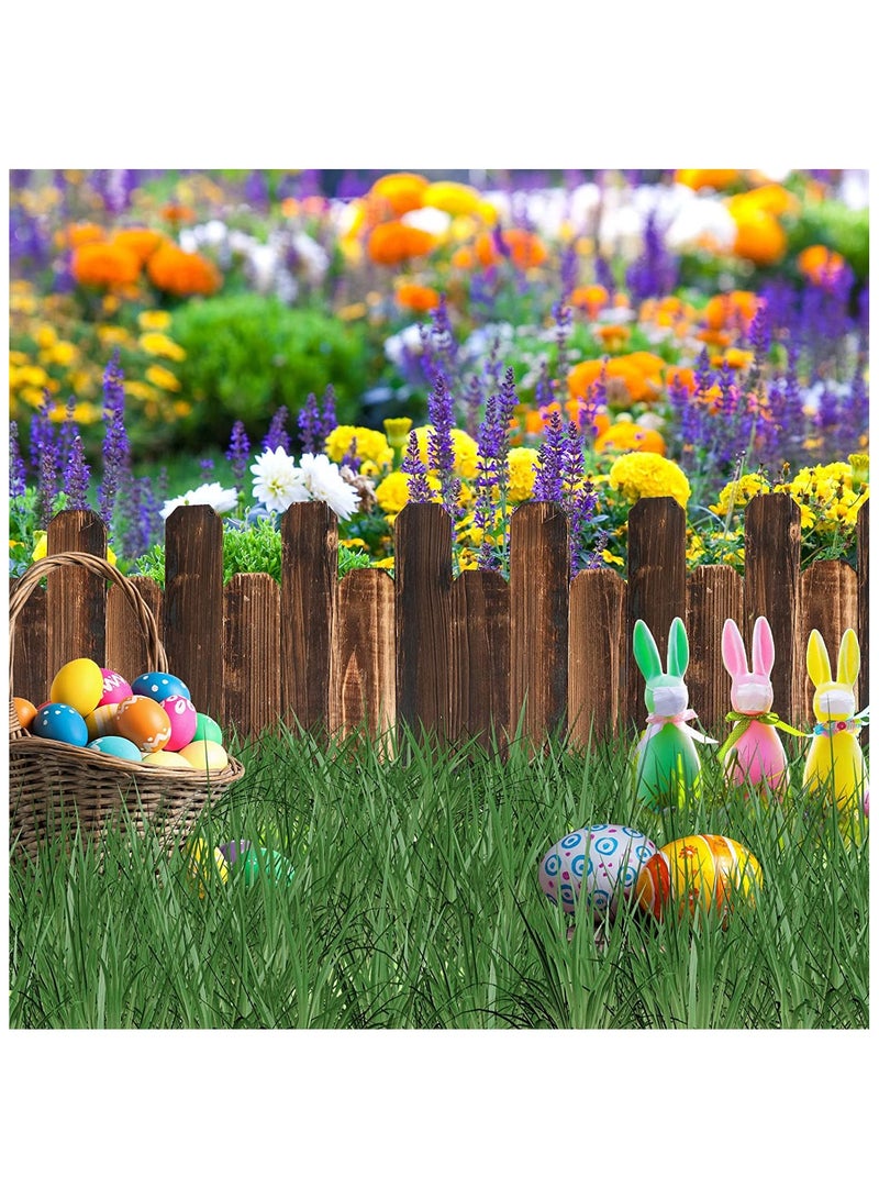 LINGWEI Wooden Fence, Garden Edging, Boundary Panels, Curtain Borders, Wooden Garden Edging, Natural Picket Fence, Solid Wood Fence, Wooden Fence Barrier for Home Garden - Image 4