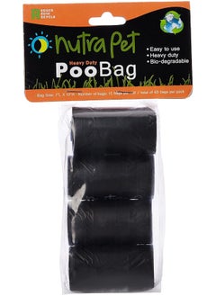 Nutra Pet Black Poo Bags 4 Rolls With Header Card  - Image 2