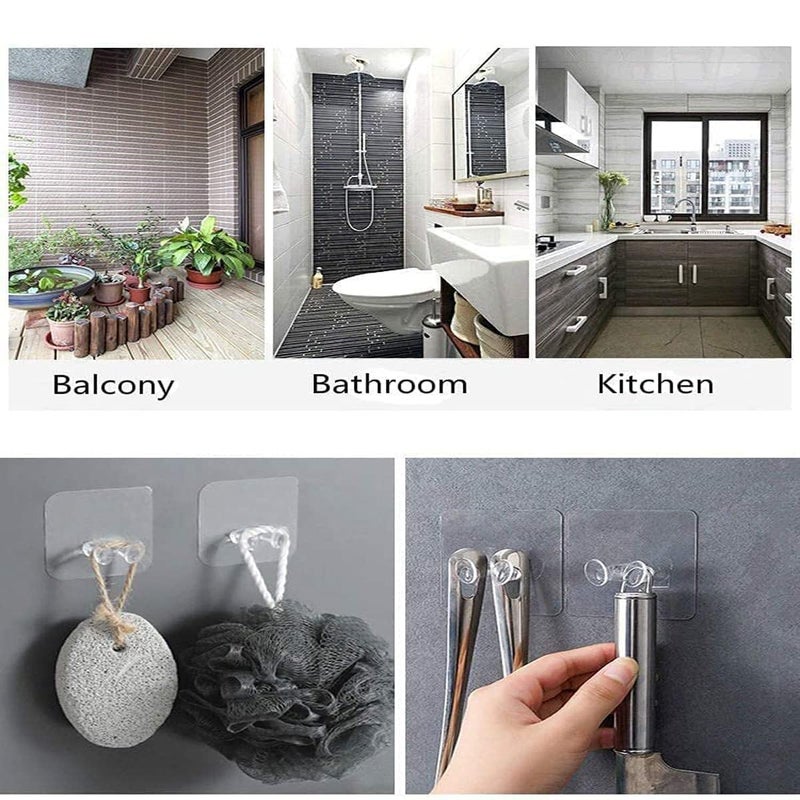 Hoppokart Adhesive Hook Multifunctional Power Plugs Socket Holder Free Socket Holder Hanger for Keys Towel Kitchen Items Pack of 10  - Image 5