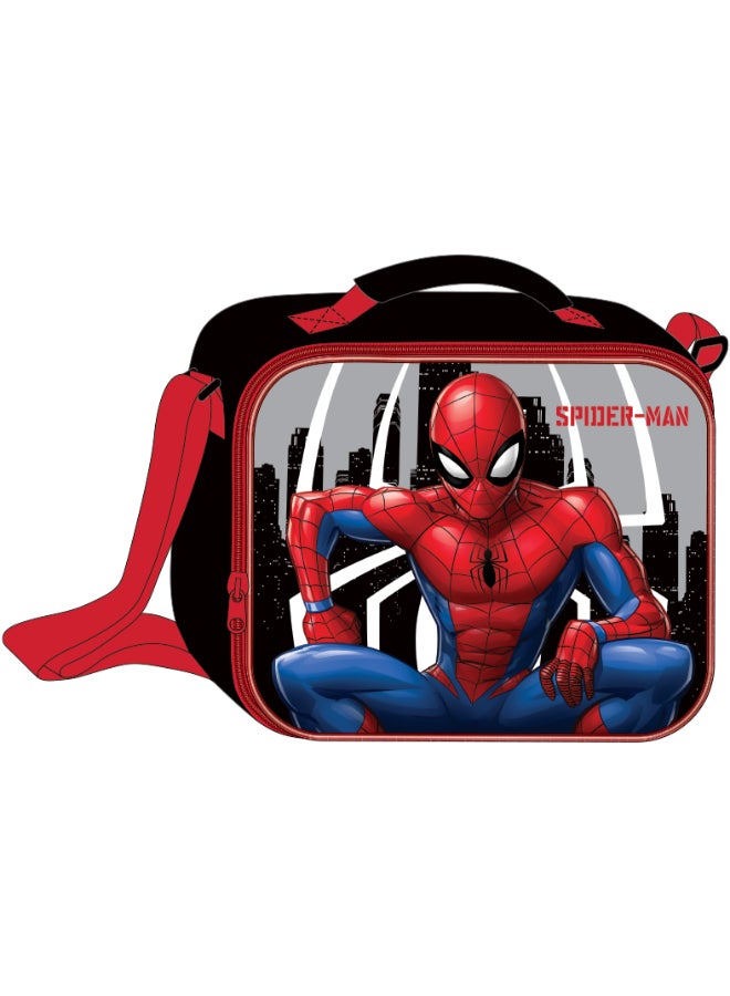 MARVEL Spider Man 5 in 1 Value Pack (16" Trolley Bag with Lunch Box, Lunch bag, Water Bottle and Pencil Case) - Image 2