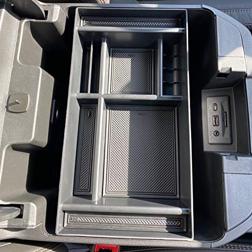 JKCOVER Center Console Organizer Tray Compatible with (2019-2024 2025) Chevy Silverado 1500/GMC Sierra 1500 and 2020-2025 Silverado/Sierra 2500/3500 HD - Full Console w/Bucket Seats ONLY，Black trim - Image 5