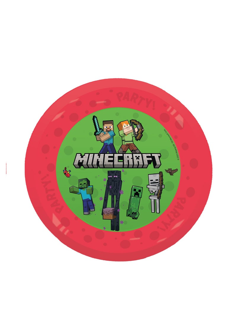 Minecraft Party Reusable Plates 21cm 4Ct