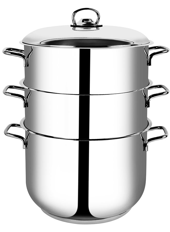 Prestige 4-Piece Stainless Steel Steamer Set Stainless Steel 24cm - Image 2