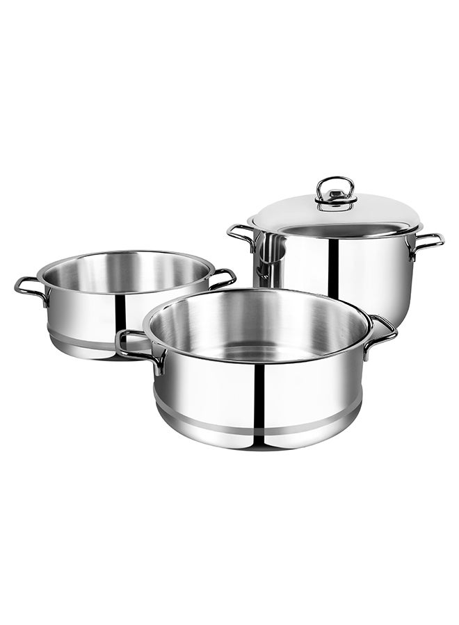 Prestige 4-Piece Stainless Steel Steamer Set Stainless Steel 24cm - Image 1